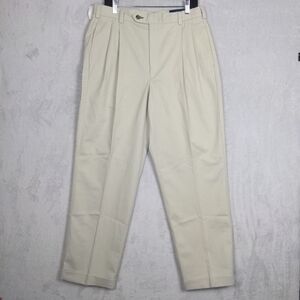 NWT Tommy Hilfiger Khaki Pants Men 34 x 30 Stone Cotton Cuffed Vintage Preppy